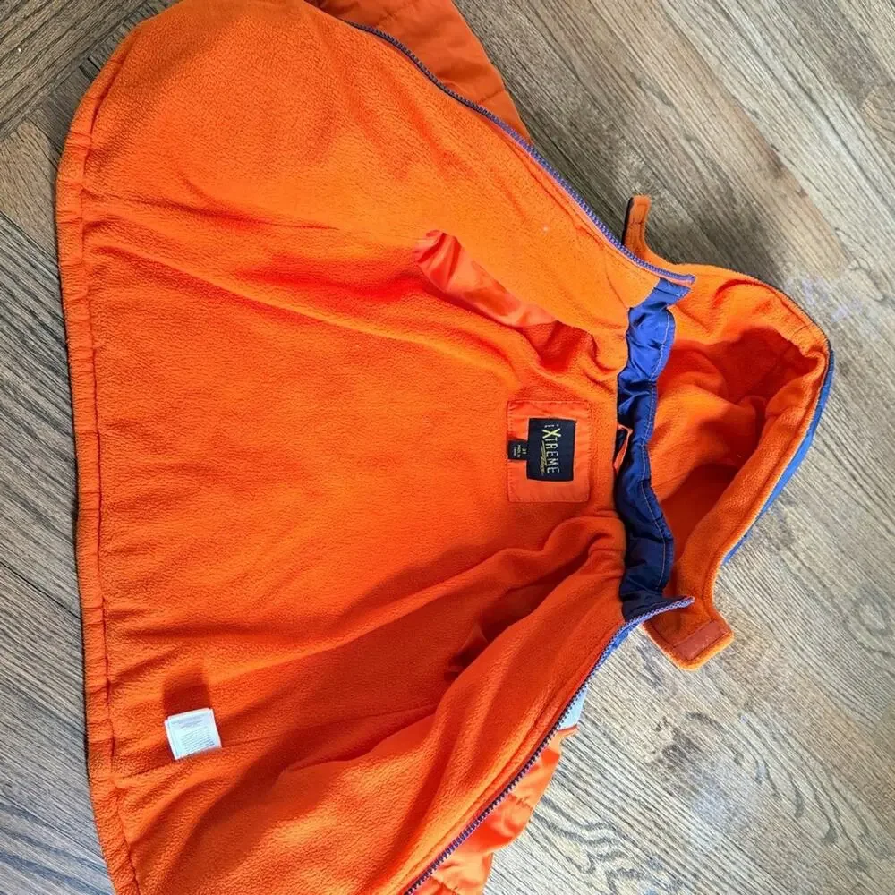 Boys 3T puffer jacket hooded winter bright orange Xtreme